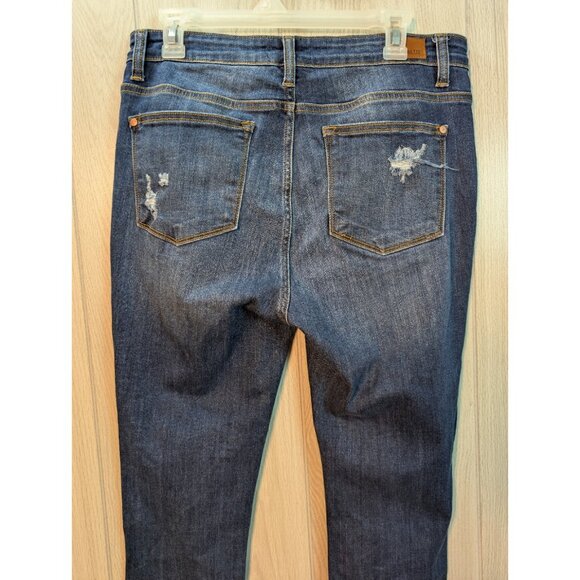 Judy Blue Jeans Womens 13/31 Skinny Fit Dark Wash Slim Casual Pants Button Fly - Picture 5 of 10